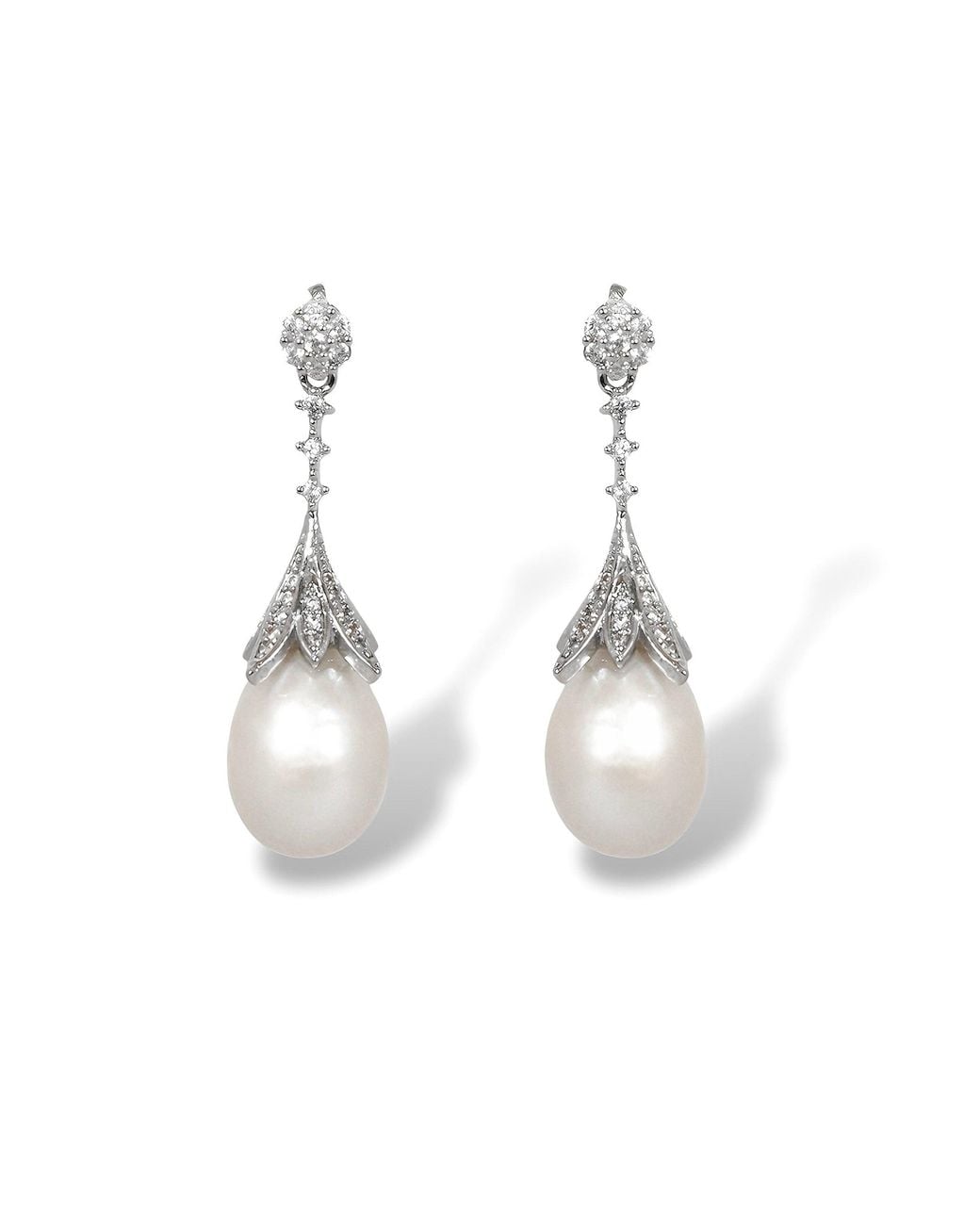 Ninemoo White Fleur De Givre Earrings