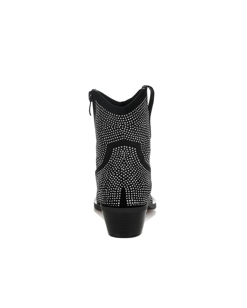 Rag & Co Black Costello Rhinestones Embellished Cowboy Boots