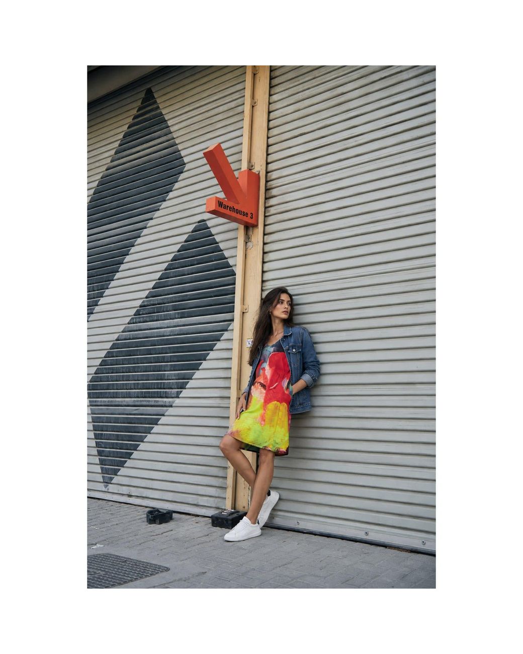DHARA SHETH DUBAI Red Enigma Abstract Printed Short Kaftan Dress