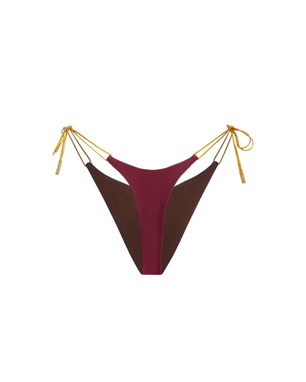 Capri Swim™ Black Wine & Chocolate Reversible Thongkini Bottom