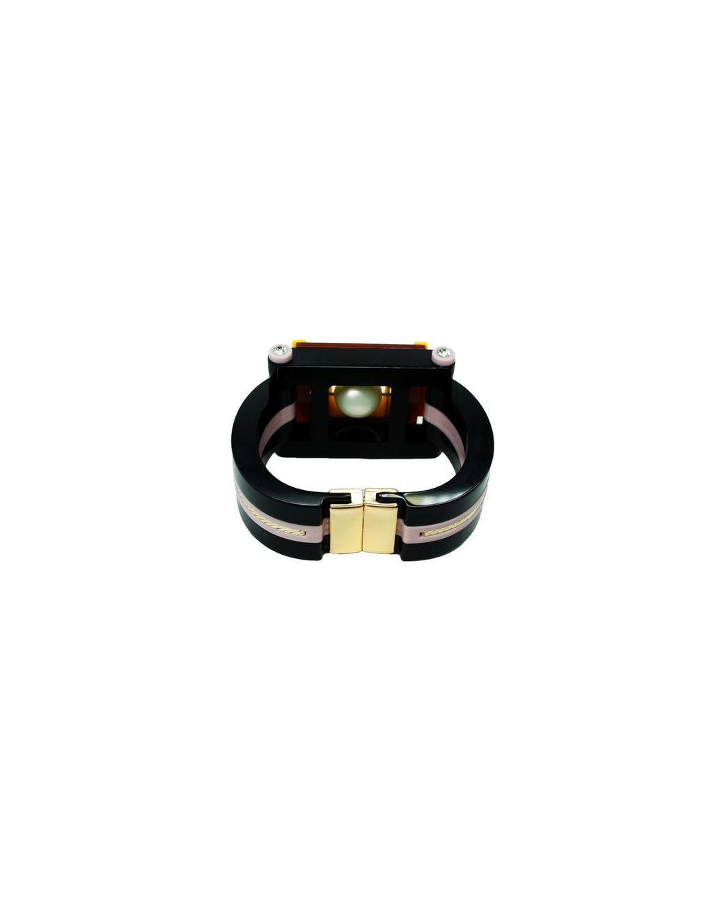 Gissa Bicalho Yellow Handmade Acrylic Bracelet Maya