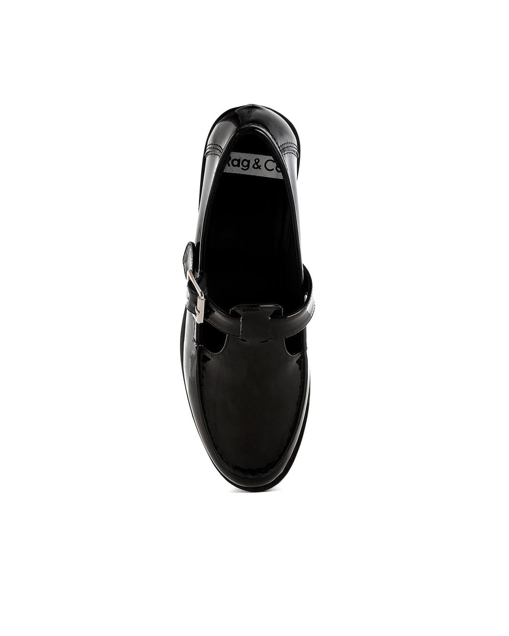 Rag & Co Natural Neutrals Swenson Patent Pleather Mary Jane Loafers