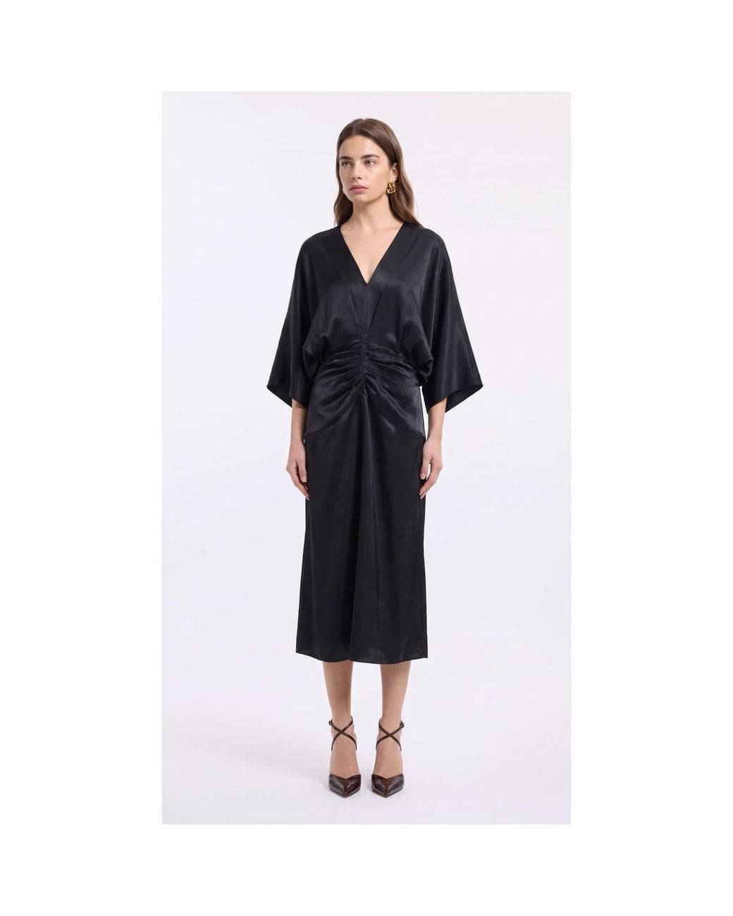concept A trois Blue Limited Edition Edit Dress With Kimono Sleeves