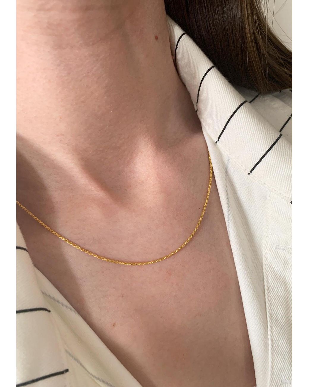 Spero London Metallic Sterling Rope Chain Necklace