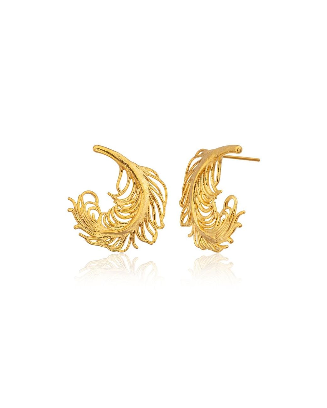 Milou Jewelry Metallic Wave Earrings