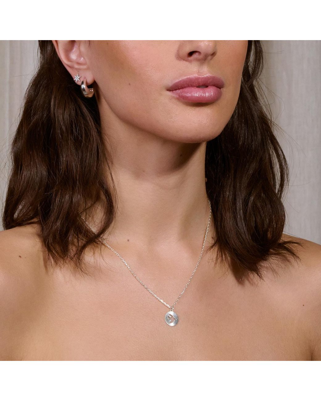 Zoe & Morgan Metallic Moonbird Necklace