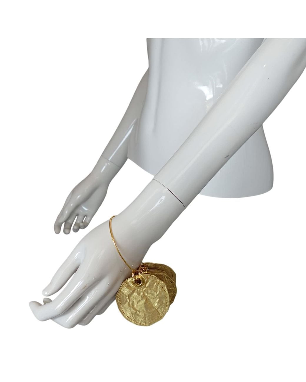Romer Millinery Metallic Silk Coin Bracelet