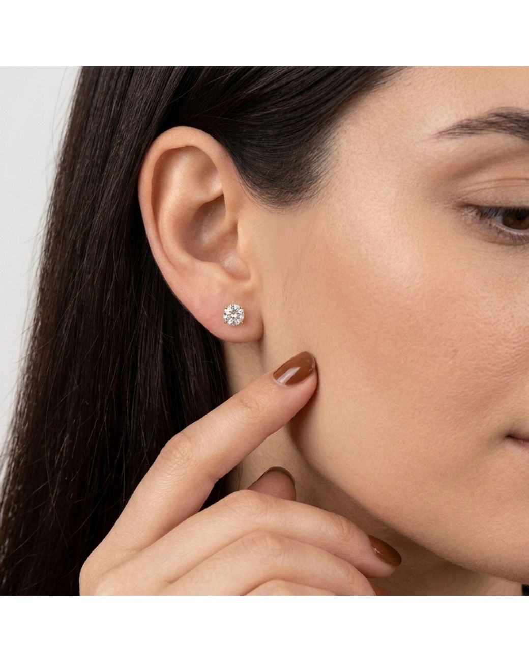Spero London Metallic 9Ct Solid Topaz Stud Earrings