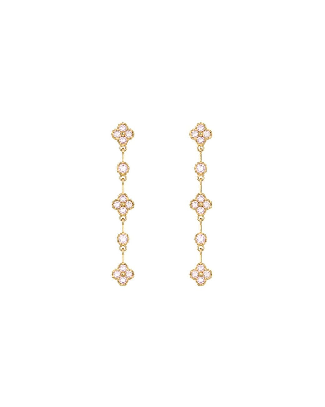 Uchi and Soto Metallic Kinmokusei Rose Drop Earrings