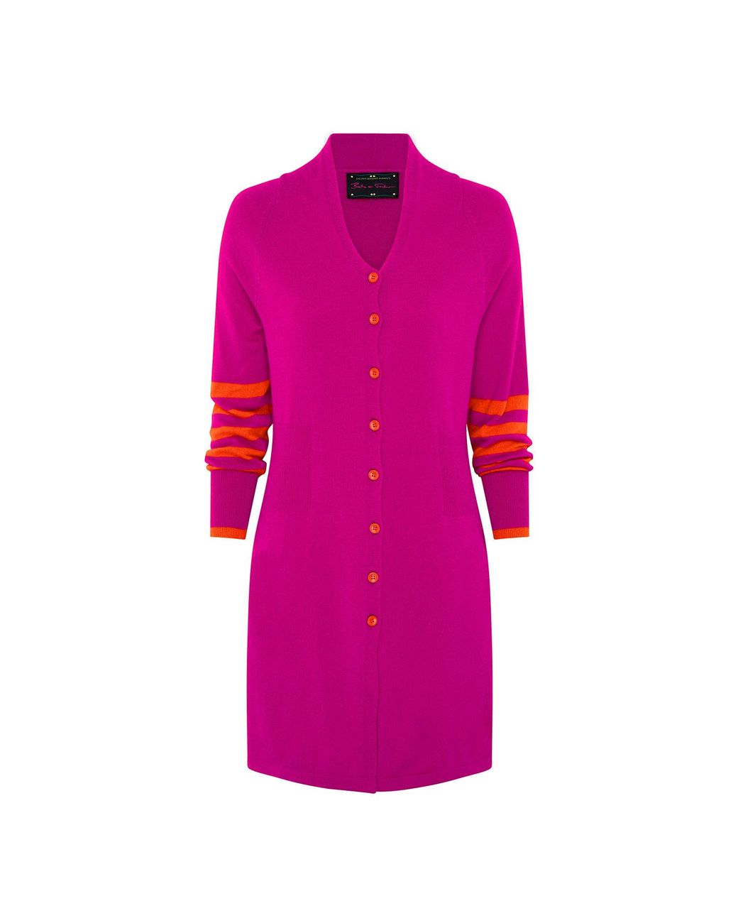 Beatrice von Tresckow Pink Longline Cashmere Cardigan