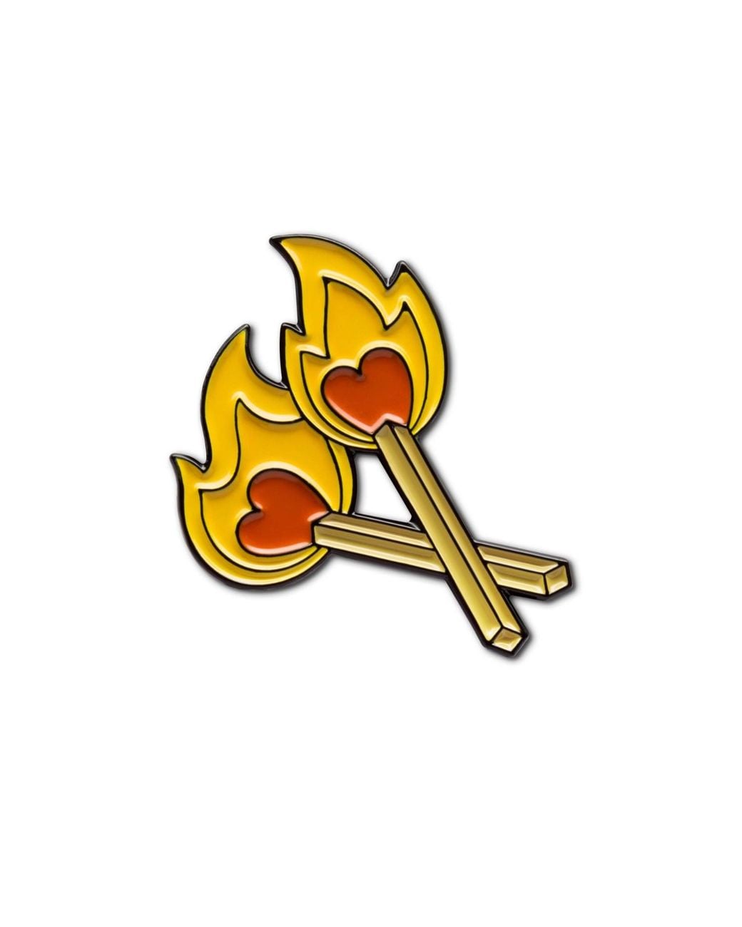 Make Heads Turn Metallic Enamel Pin It's A Match