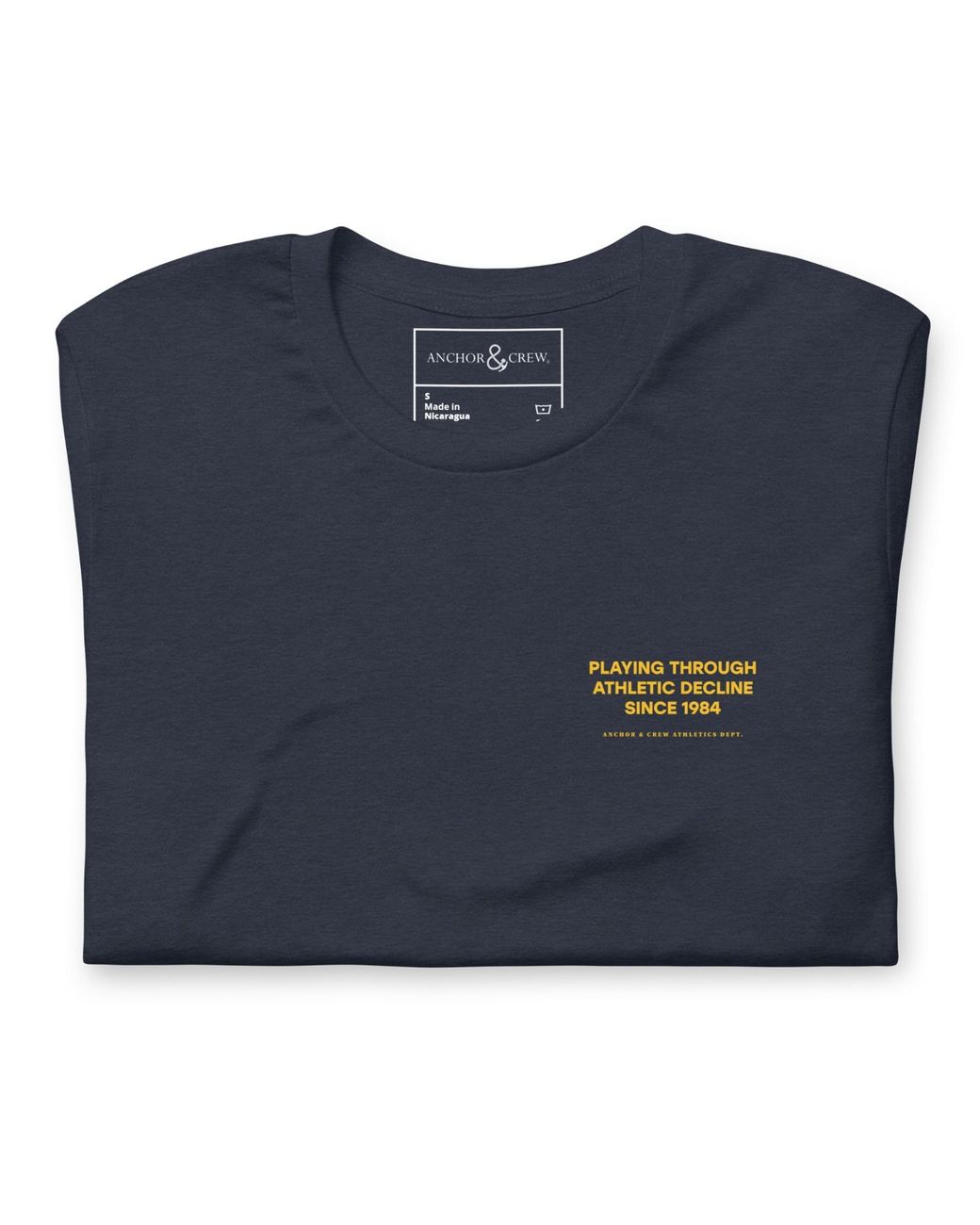 Anchor and Crew Blue The Playmaker Basketball Club League Organic Cotton T-Shirt