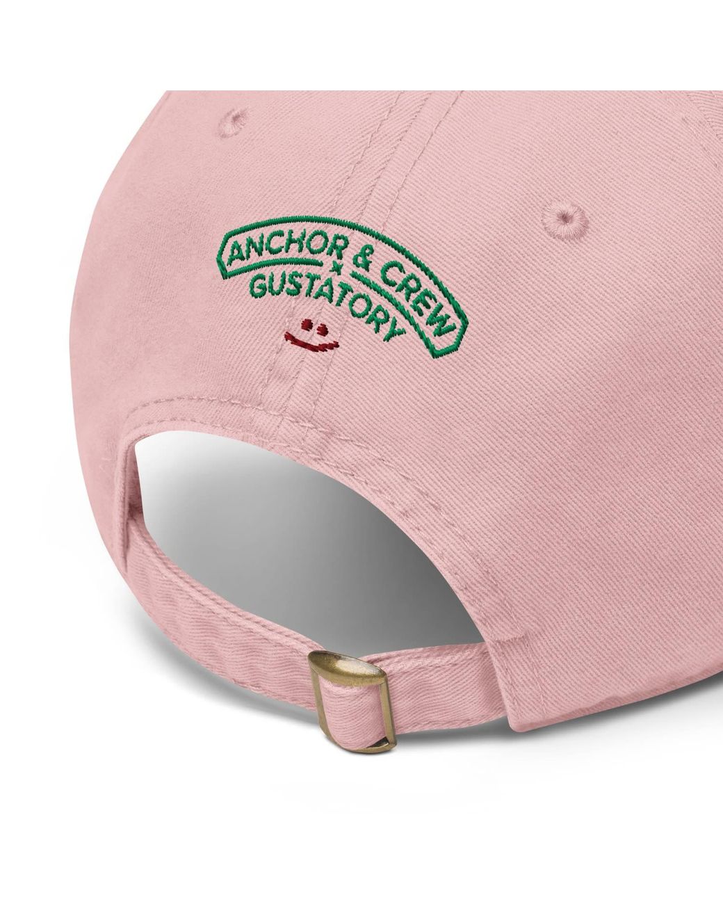 Anchor and Crew Pink Rose Gustatory Decaf Is Literally Not An Option. Cotton Embroidered Cap for men