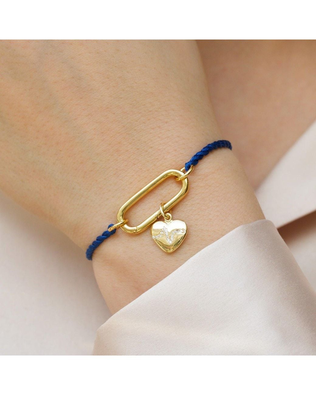 With Love Darling Blue Smile Charms Bracelet