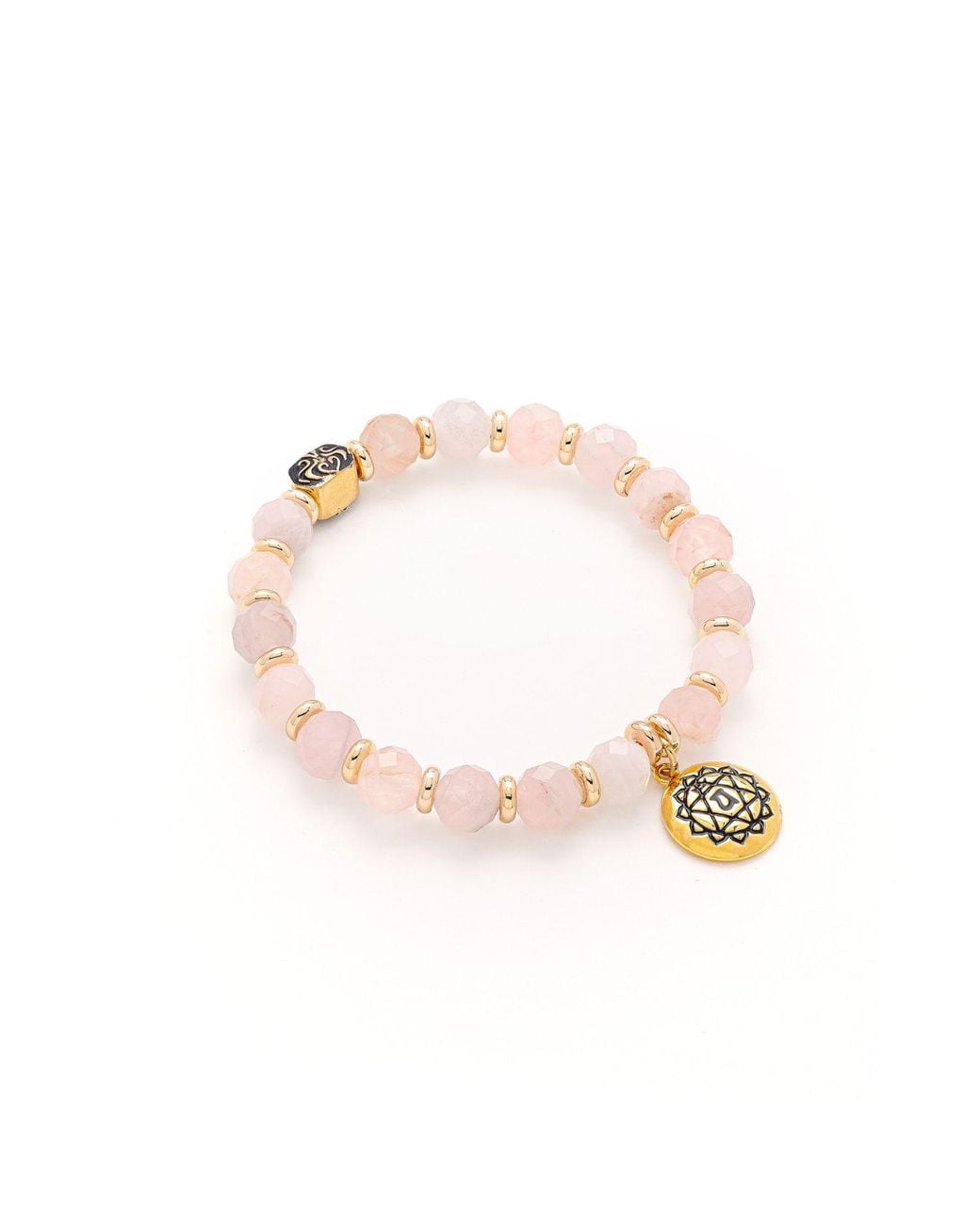 Seven Saints Pink Heart Chakra Activation Madagascar Rose Quartz Bracelet