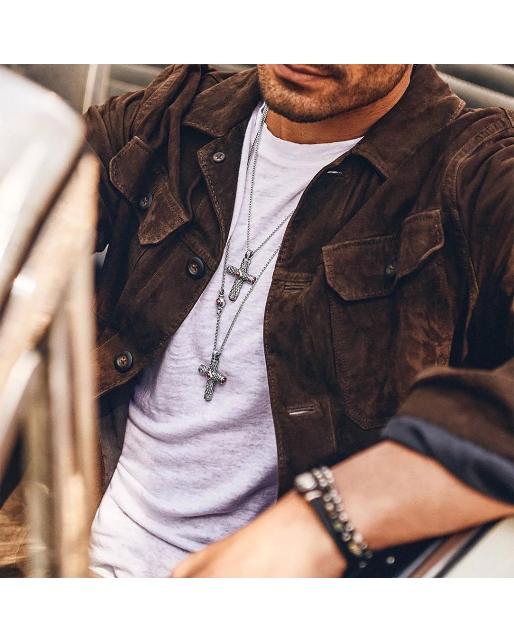 Corso Jewelry Metallic Cruzada for men