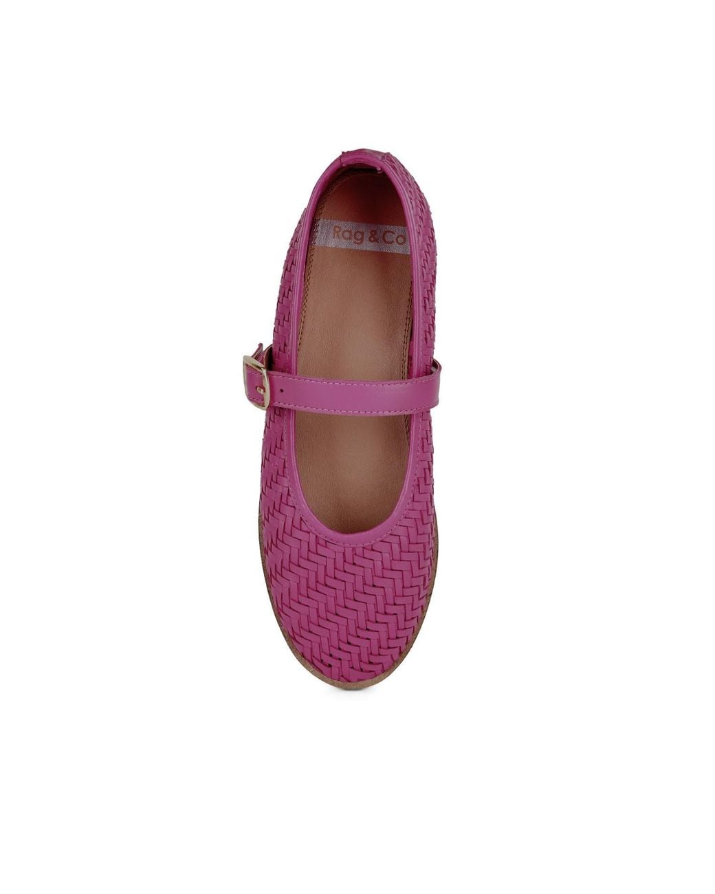 Rag & Co Purple Nazuka Real Leather Mary Janes