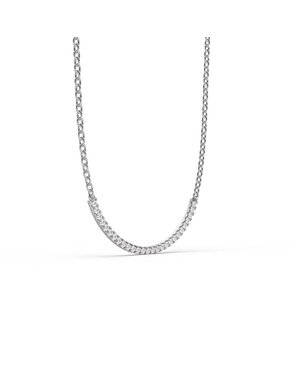 SEREIA OFFICIAL Metallic 14K 0.25 Ct Round Lab Grown Diamond Smiley Pendant