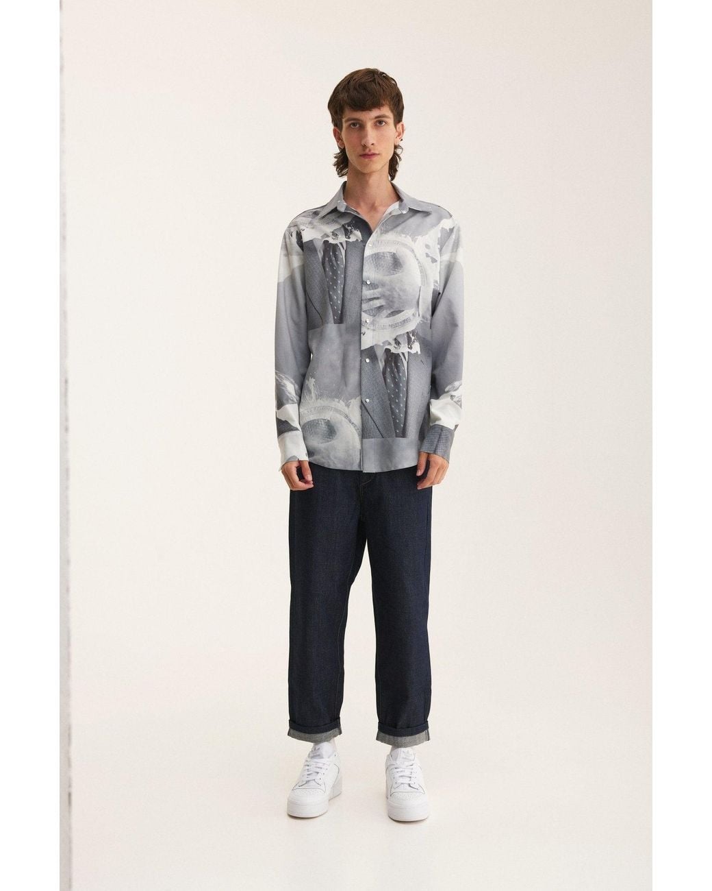 mysimplicated Metallic Long Sleeve Shirt for men