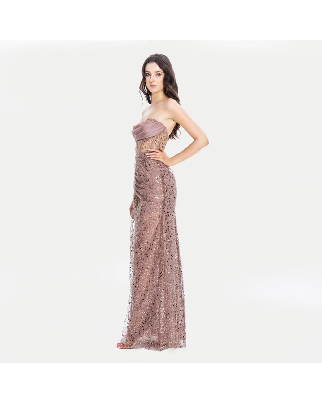 Angelika Jozefczyk Purple Corsete Evening Gown Stella