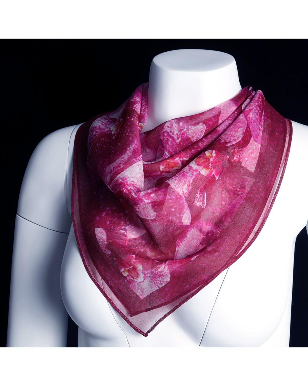 Babs Boutique NYC Purple Silk Square Scarf