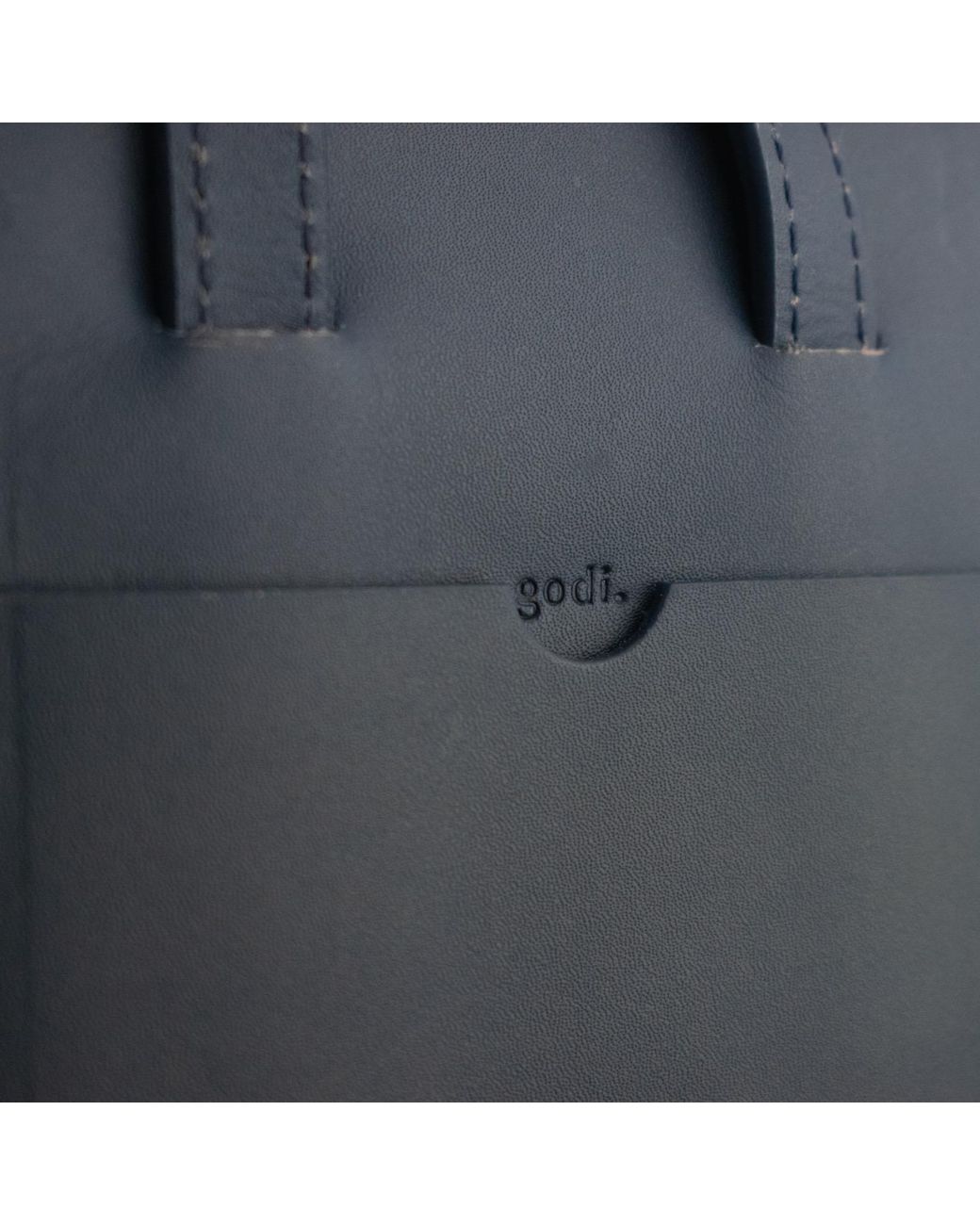 godi. Green Handmade Adjustable Leather Phone Bag With Pocket