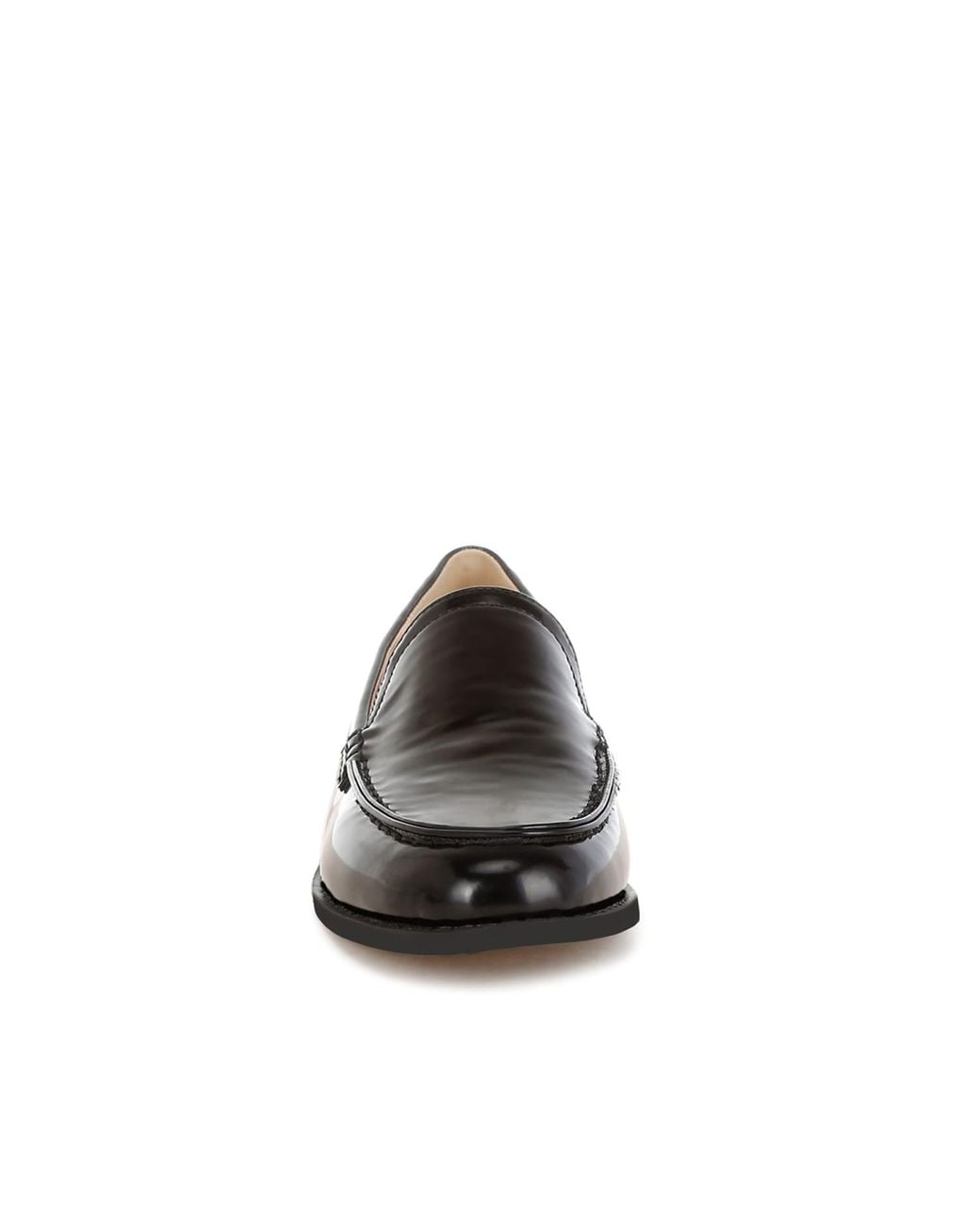 Rag & Co Black Corleone Pleather Stacked Heel Loafers