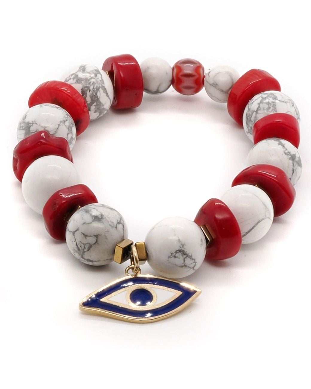 Ebru Jewelry Red Spiritual Beads Evil Eye Bracelet