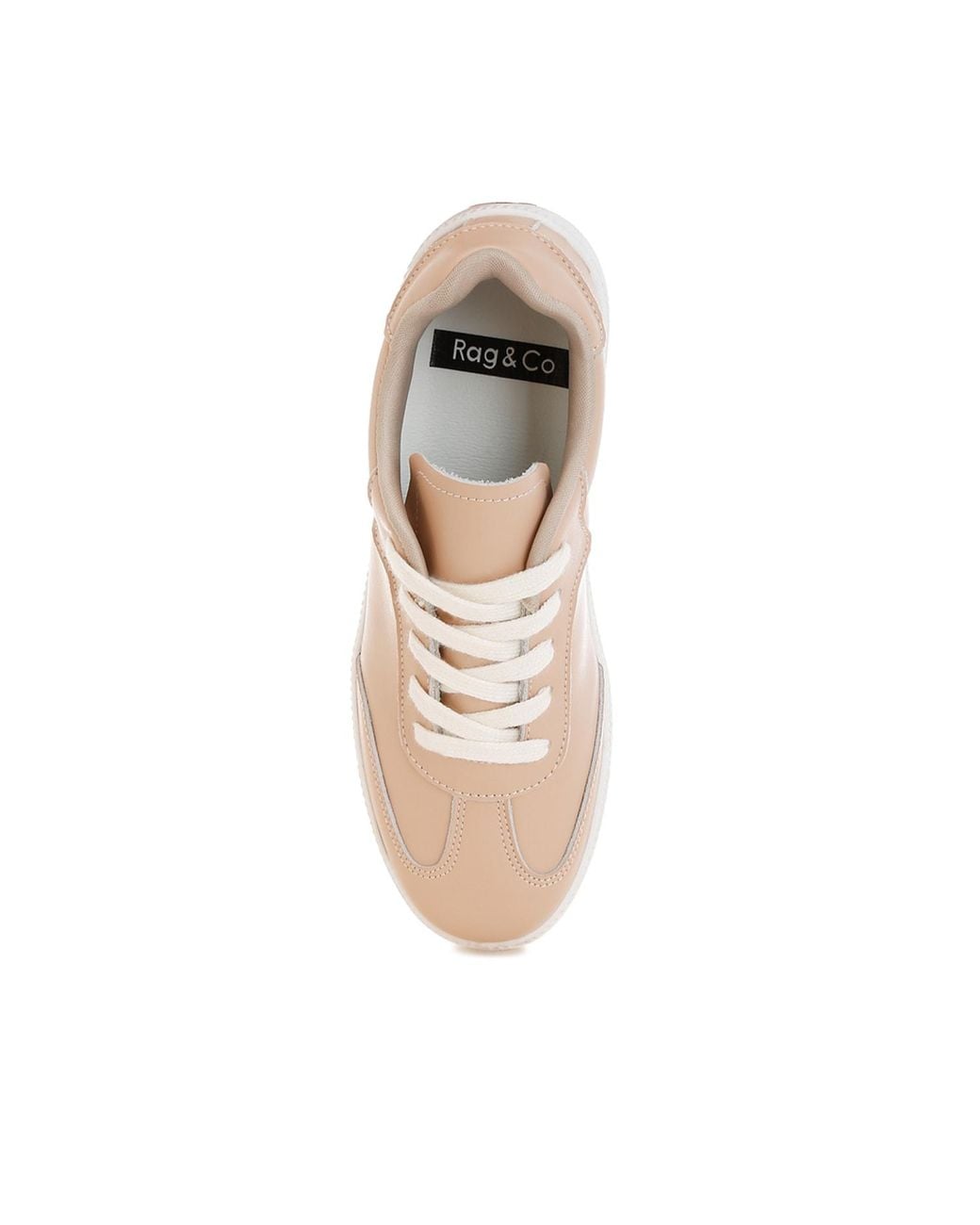 Rag & Co Pink Bostonia Real Leather Casual Sneakers