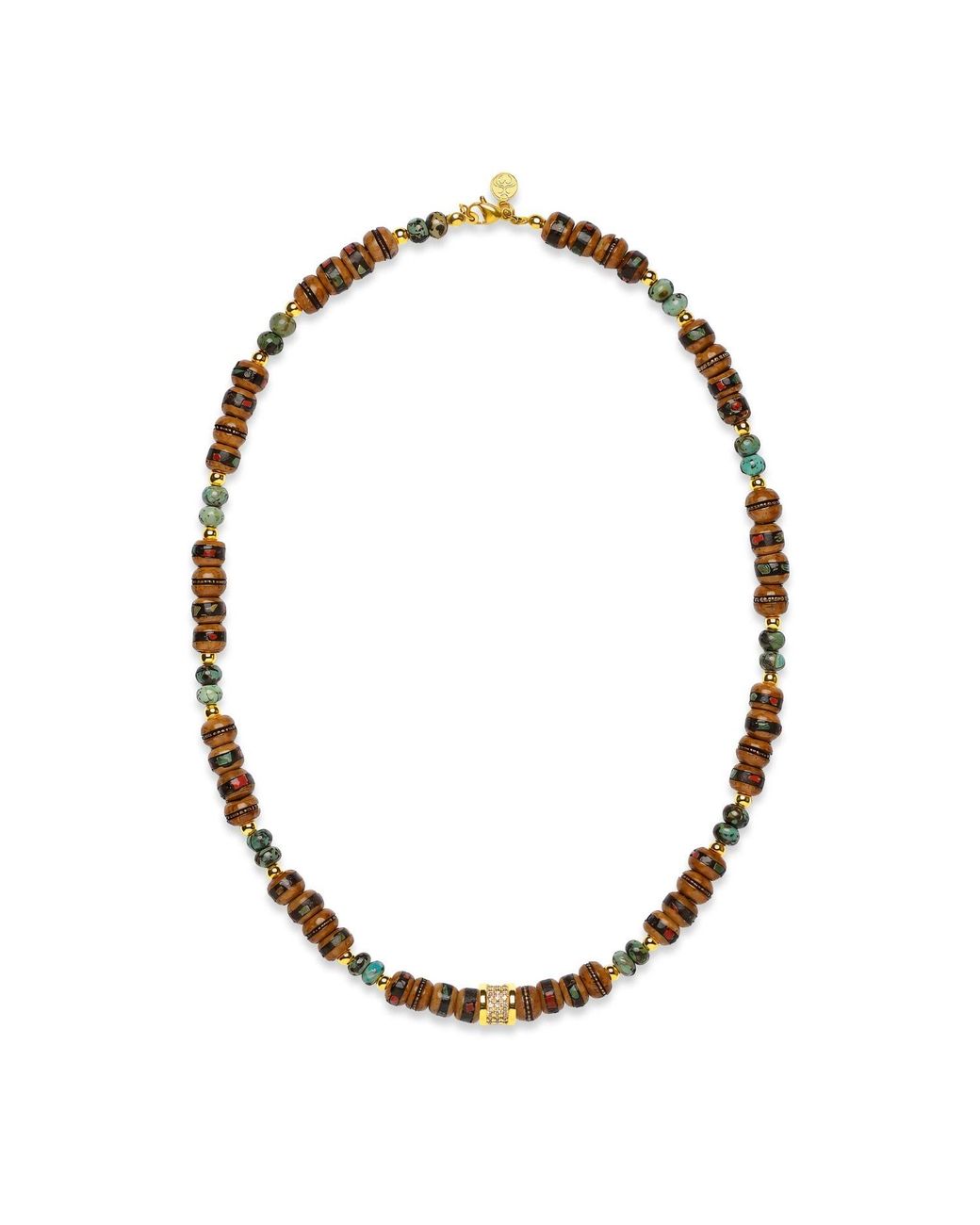 Seven Saints Metallic Sacred Earth Talisman Necklace for men