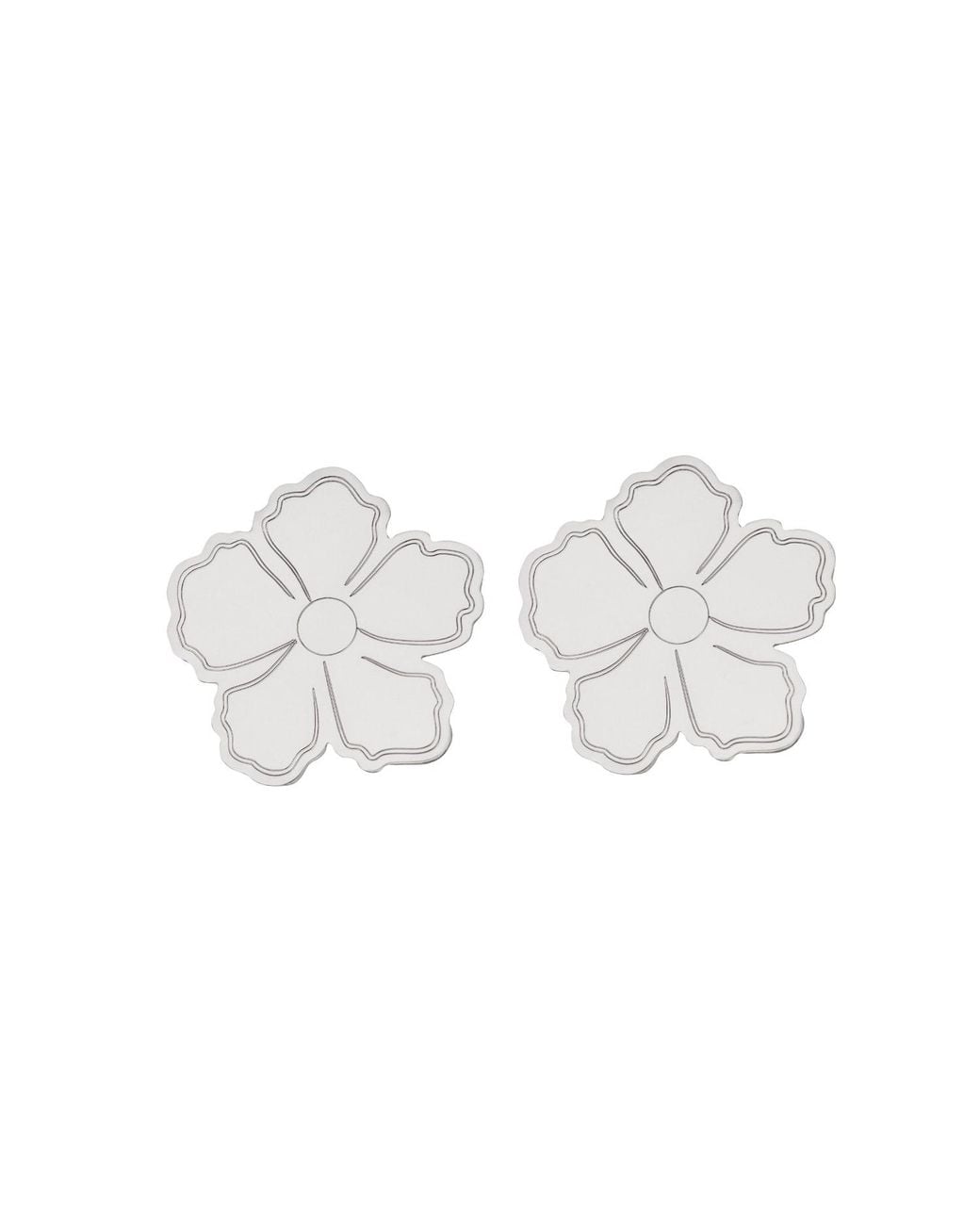 Silver Moon White Sterling Earrings – Petals