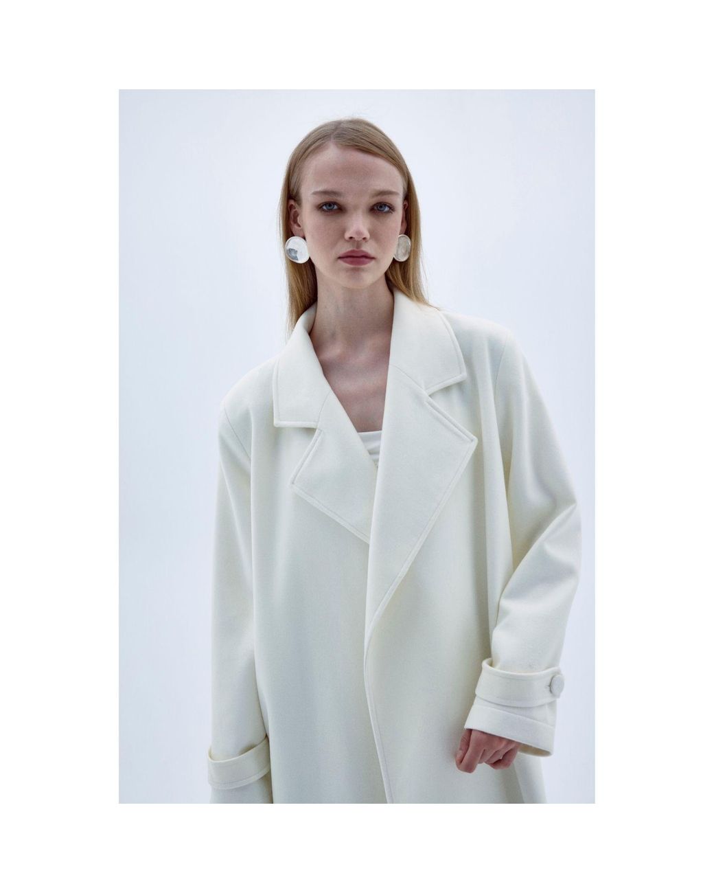 NAZLI CEREN White Vesper Long Coat