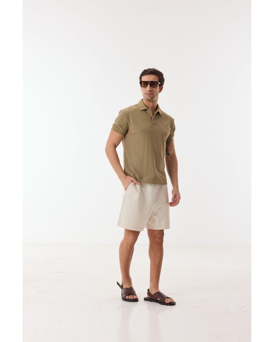 Ashita Fernandes Green Caden T Shirt for men
