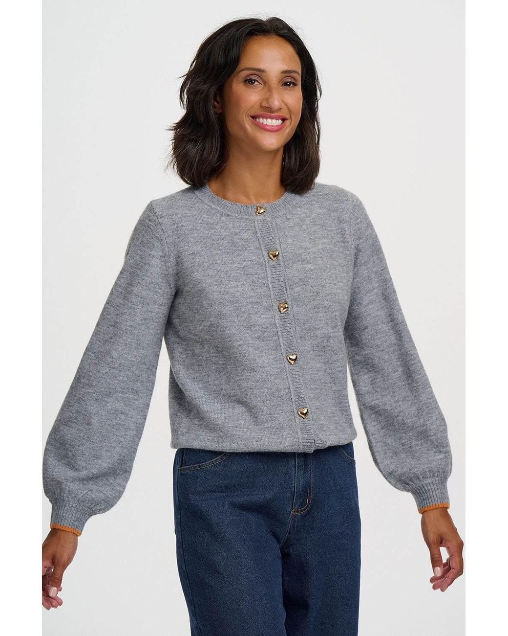 Sugarhill Gray Glinda Cardigan Hearts