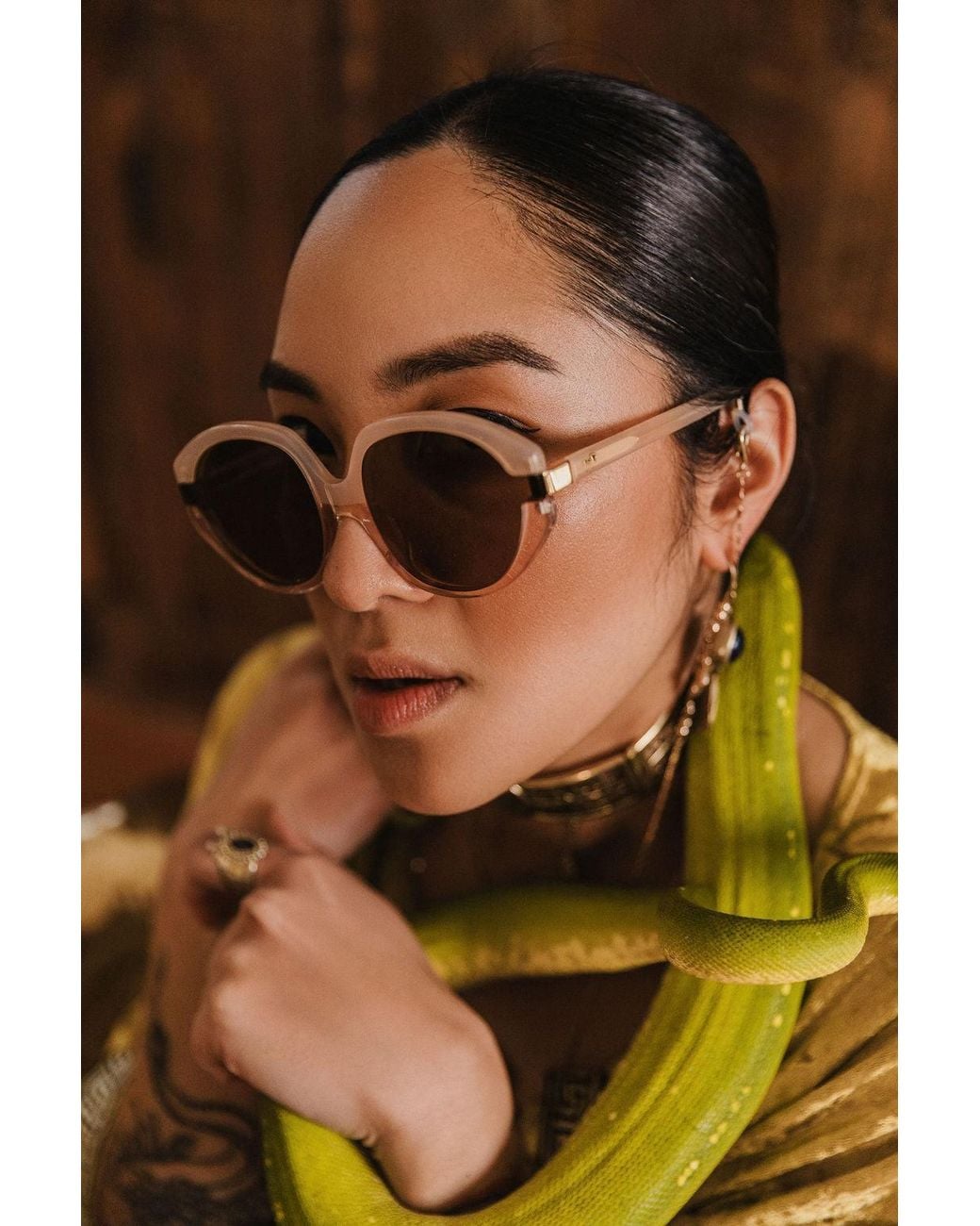 We the Stars Brown Eye Of Horus Sunglasses