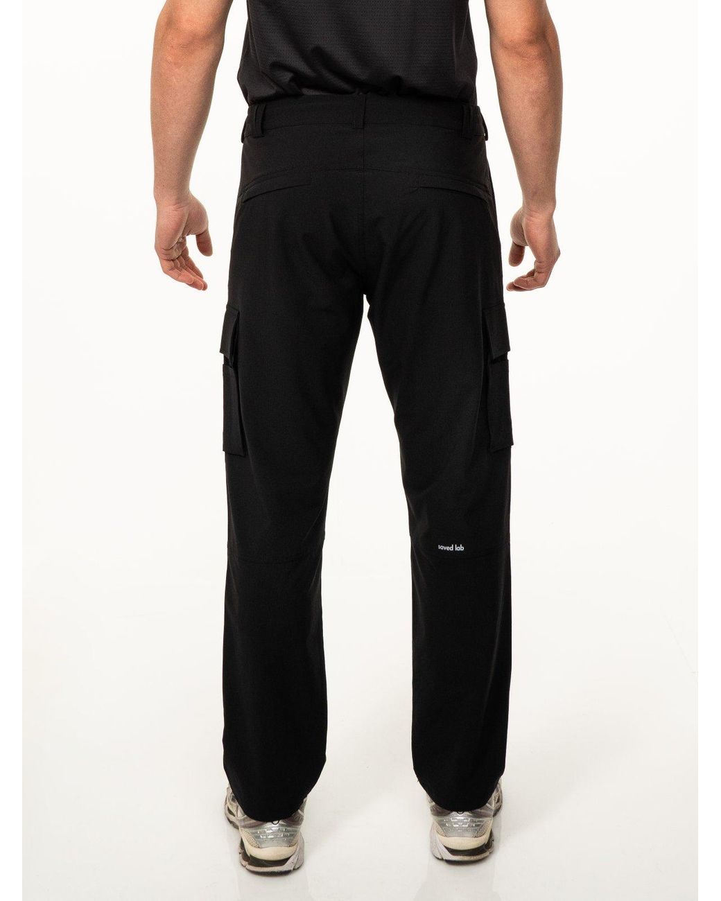 Saved Lab Black Cargo Pant for men