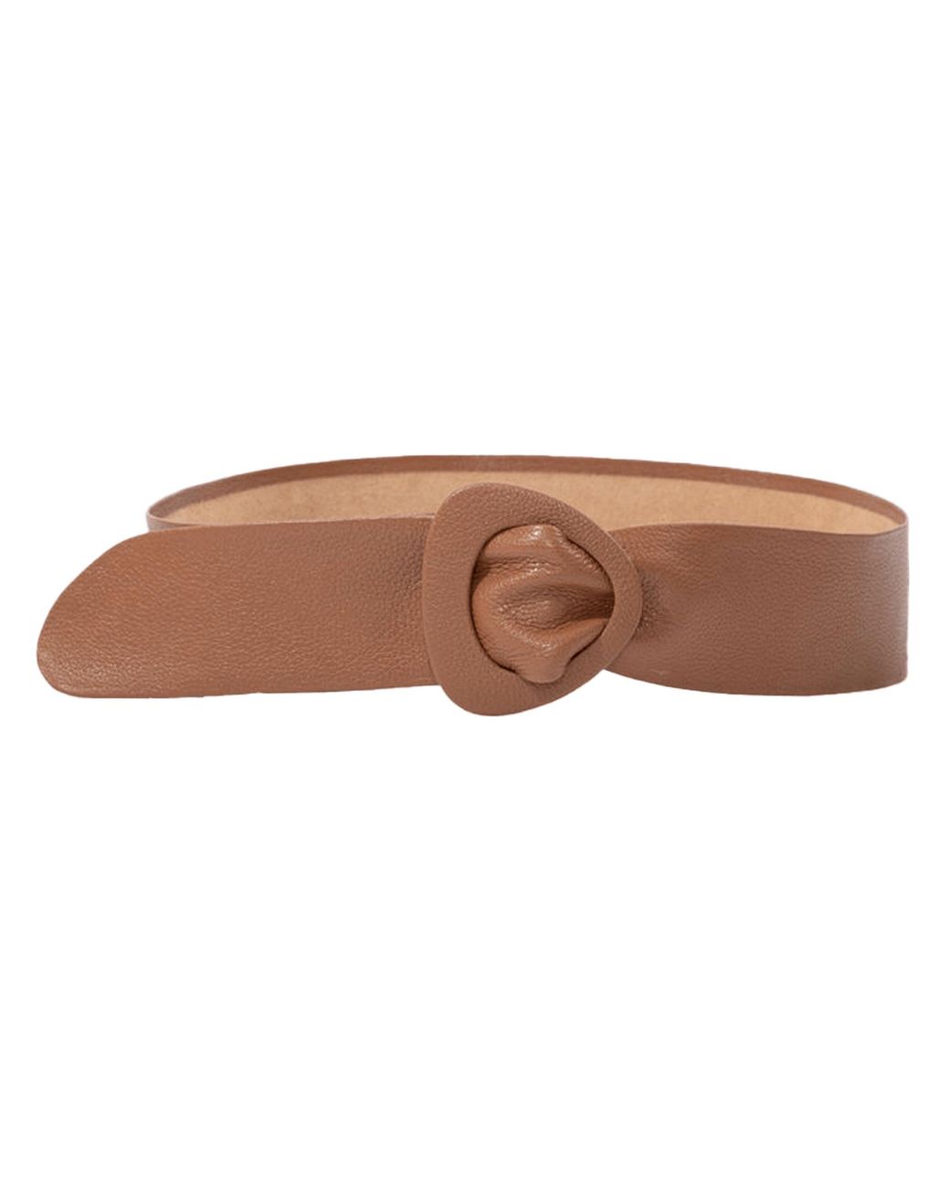 BeltBe Brown Wide Triangle Buckle Belt