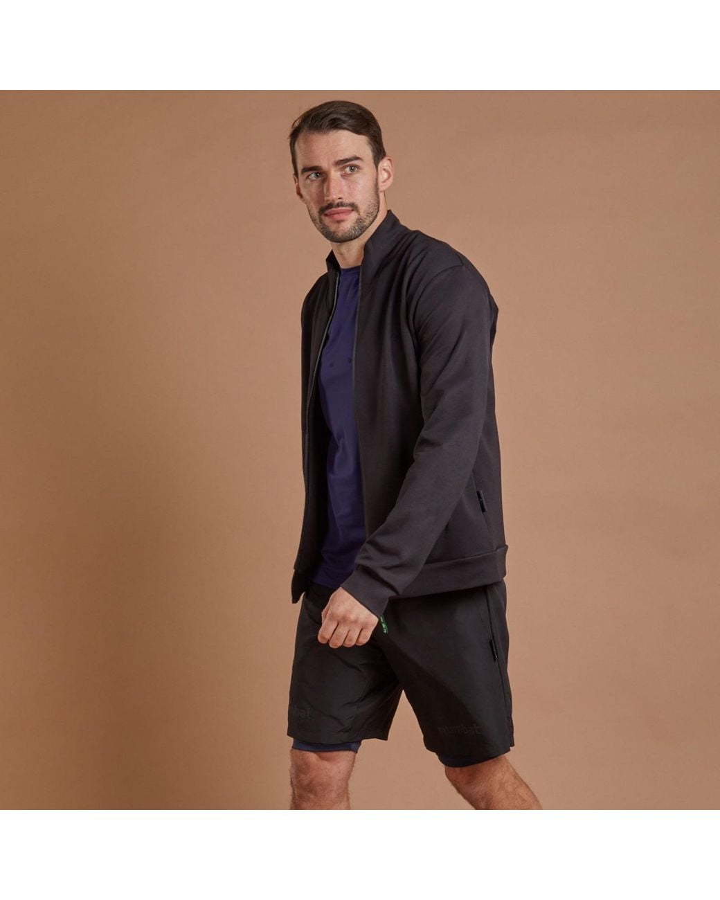 NUMBAT Black Performance Full Zip Jacket for men