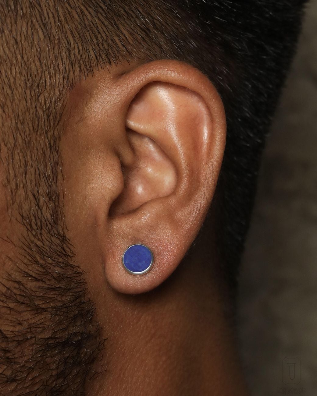 The Jewelz Blue Neutrals Tide Lapis Studs Earrings for men