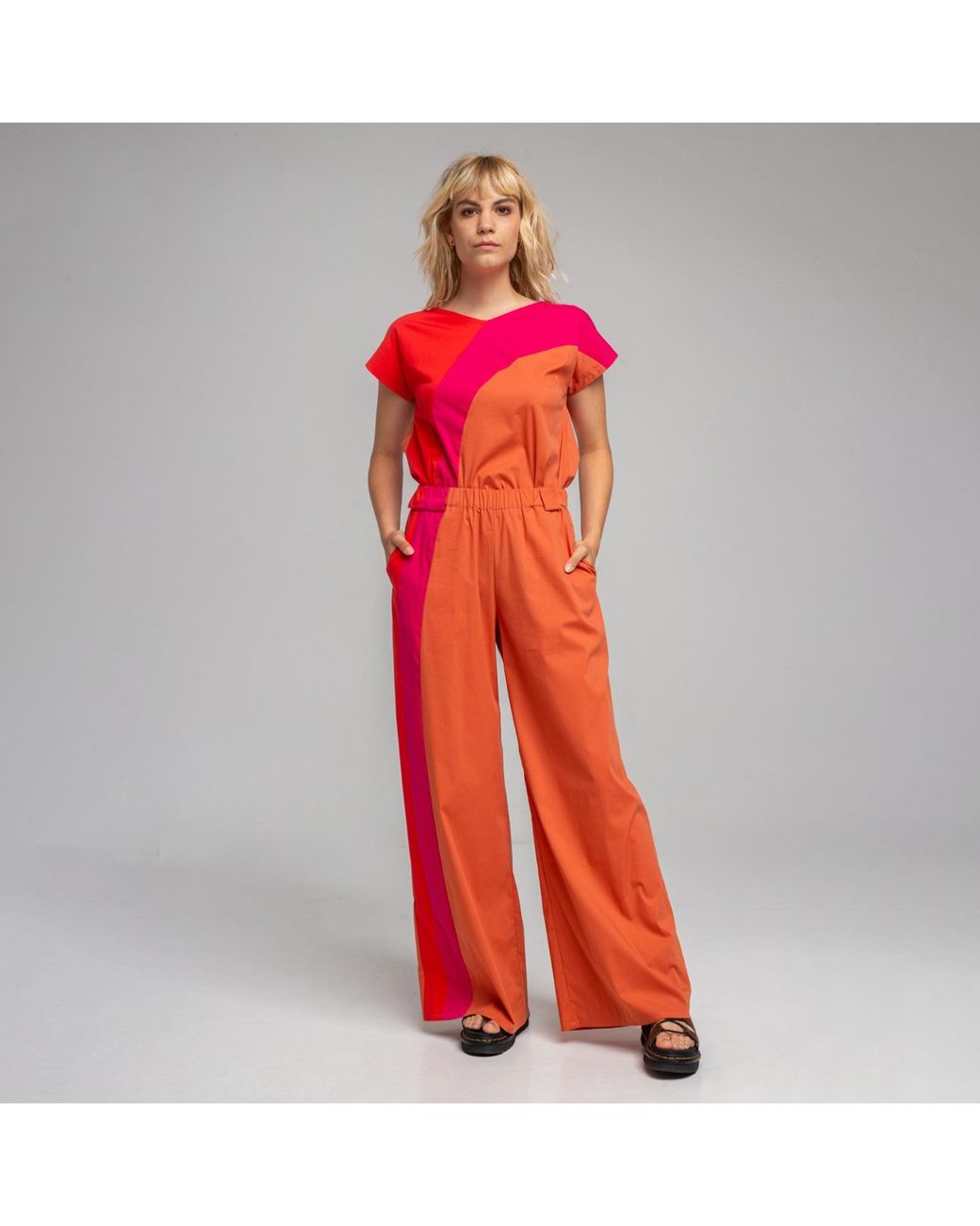 ARTISTA Orange Mona Palazzo Pants