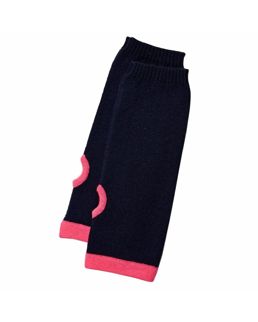 Cove Blue Cashmere Wrist Warmers & Neon