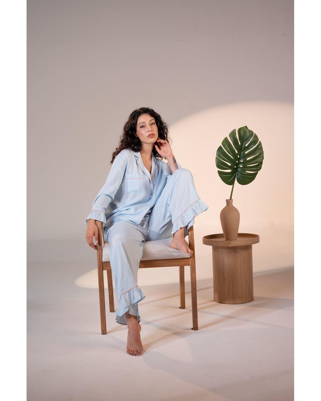 Carolina Benoit Blue Luxury Bamboo Pajama Set