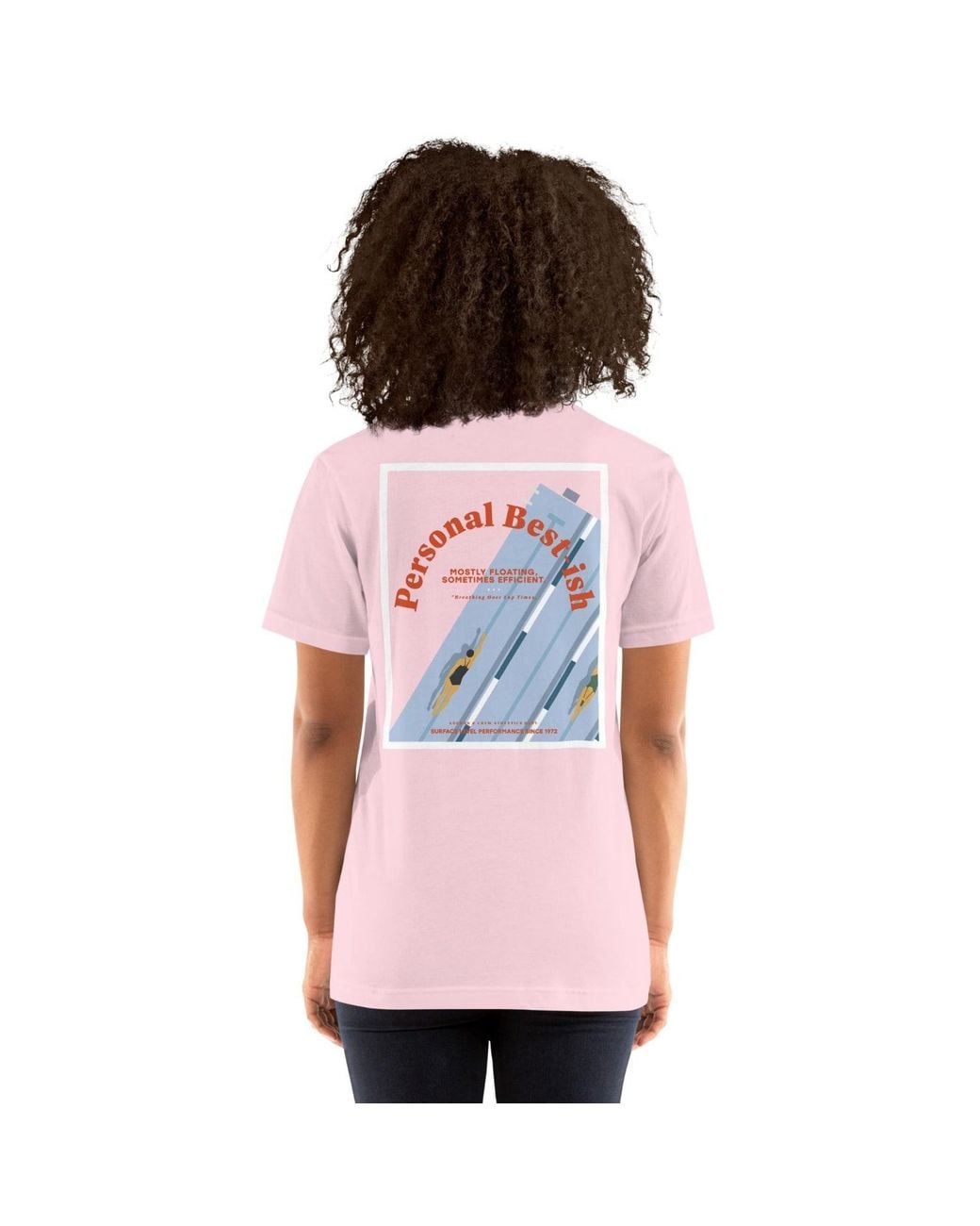Anchor and Crew Pink Cotton Personal Best-Ish Swimming League Organic Cotton T-Shirt