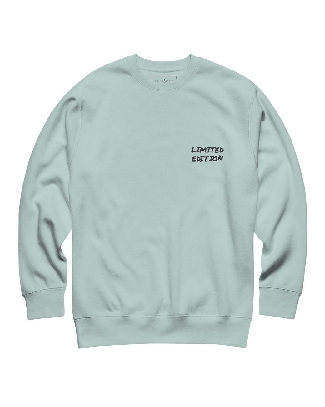Anchor and Crew Green Ice Limited Edition Annotations Organic Cotton Sweatshirt