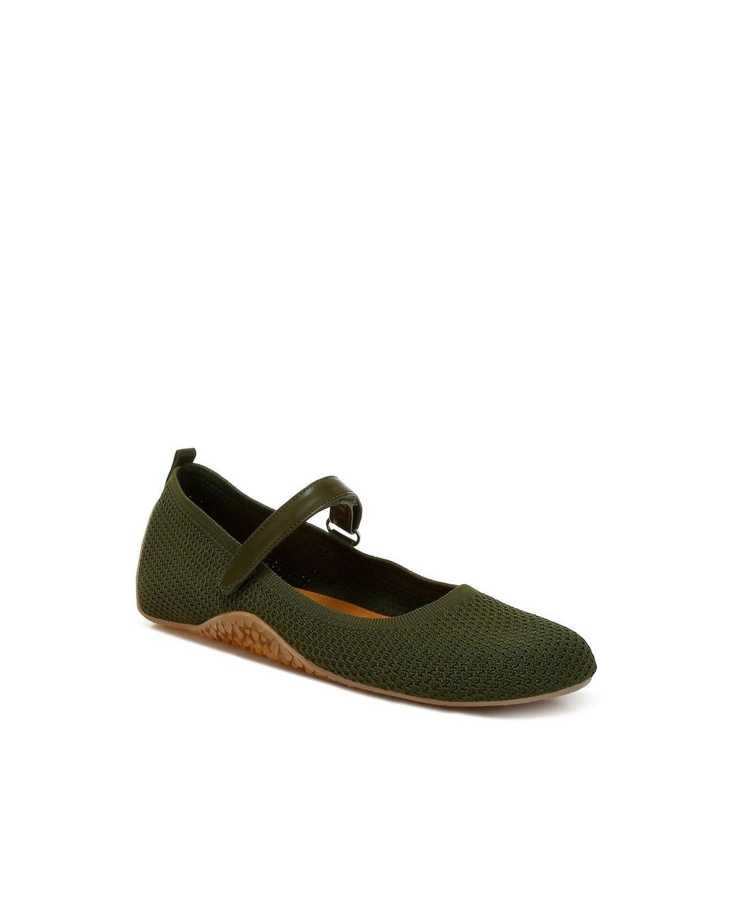 Rag & Co Green Nordeux Velcro Strap Mary Jane Ballerinas