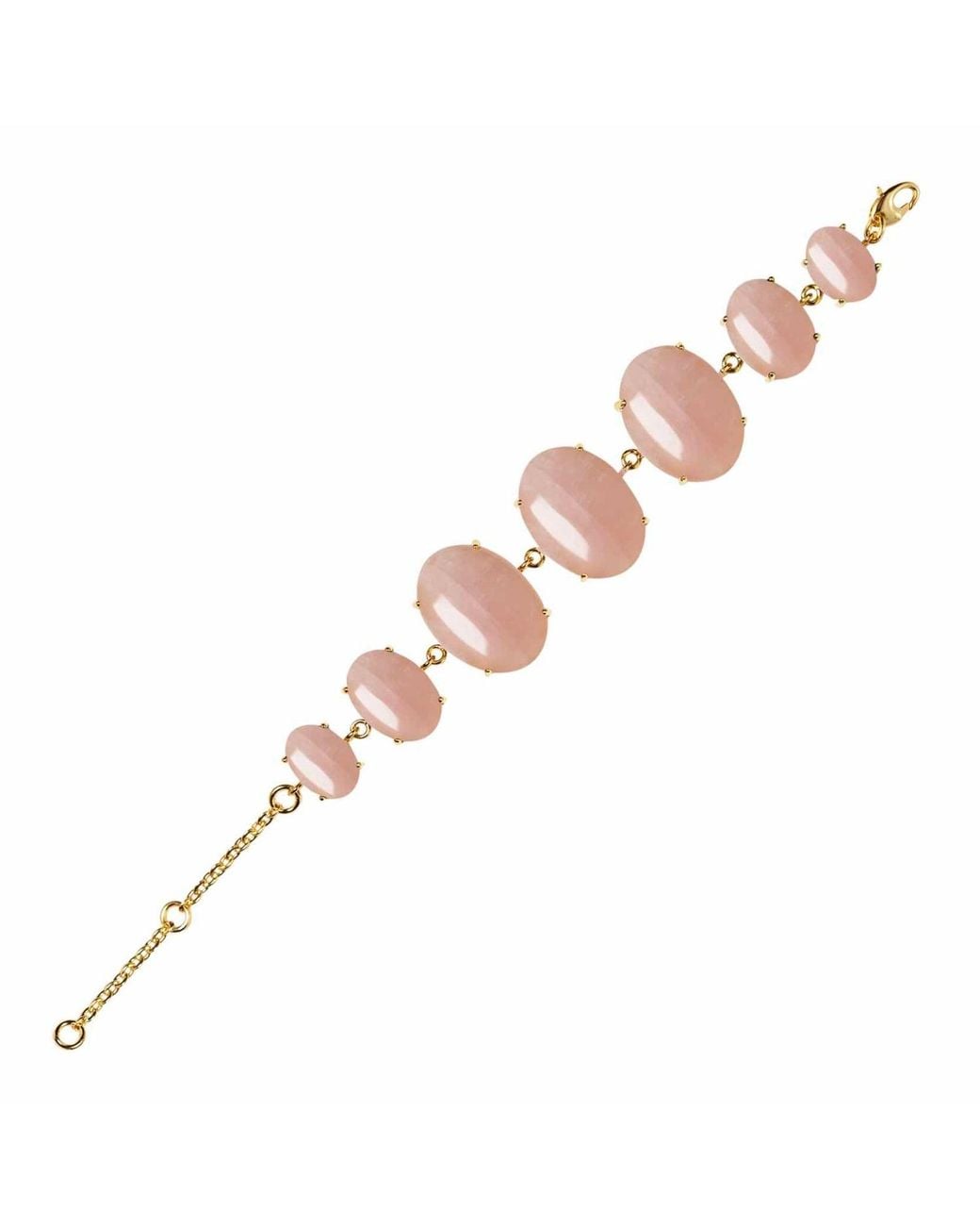 Crystalline Jewellery Pink Rose Quartz Statement Bracelet