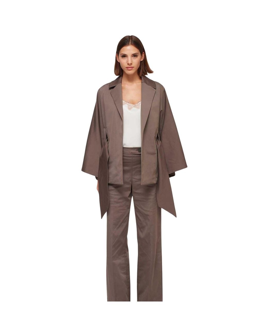 Humans & Land Brown Taupe Kimono Jacket