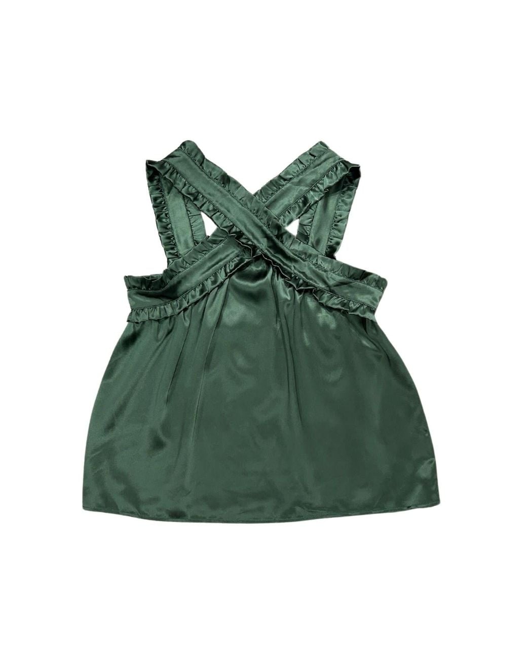 Lindsay Nicholas New York Green Jackie Criss Cross Top