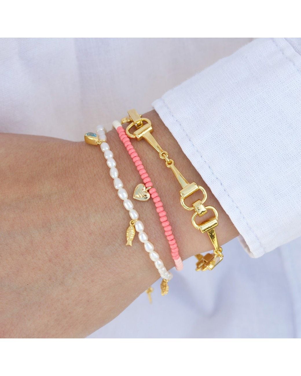 With Love Darling Metallic Horse-Bit Bracelet
