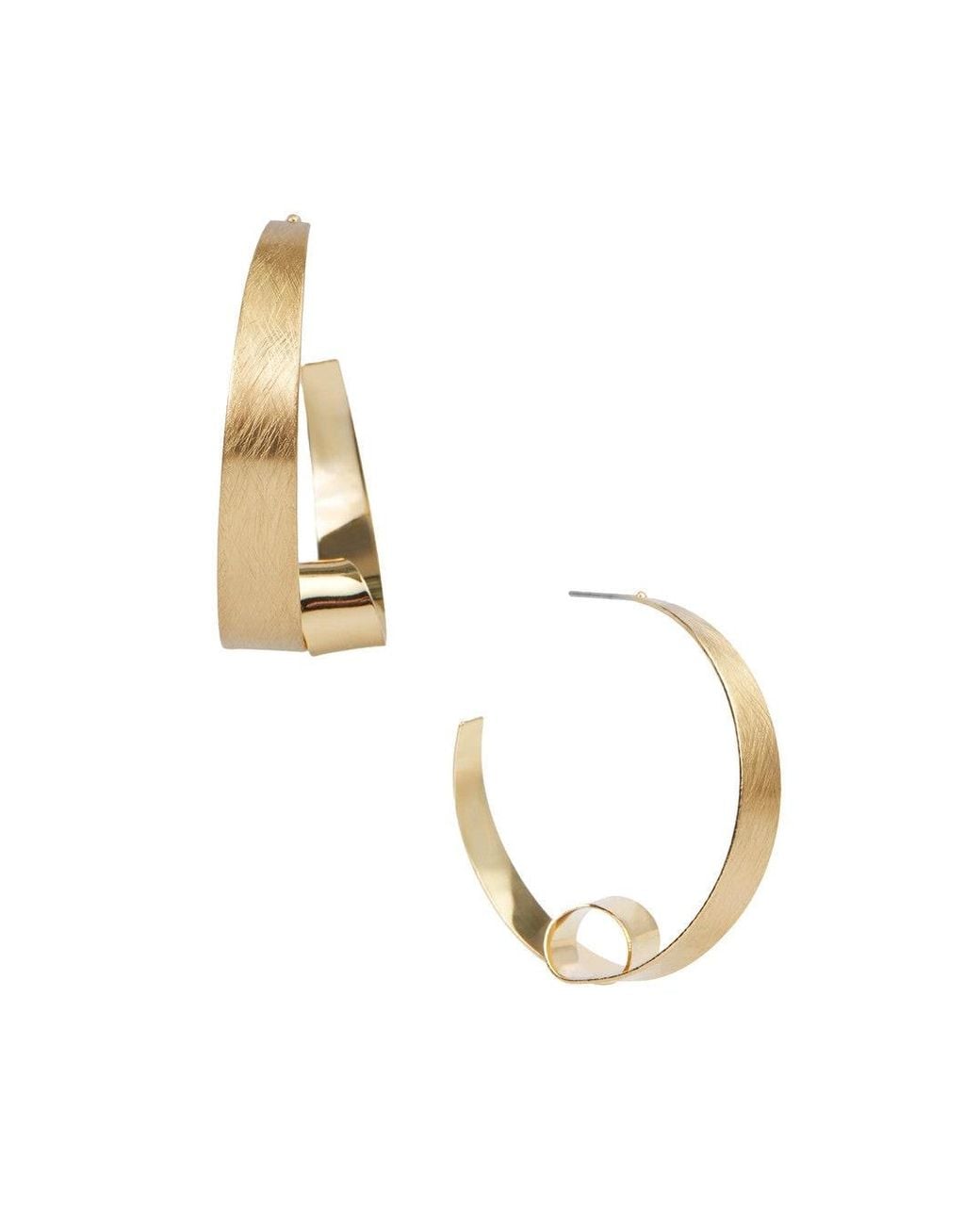 Saachi White Looped Hoop Earring